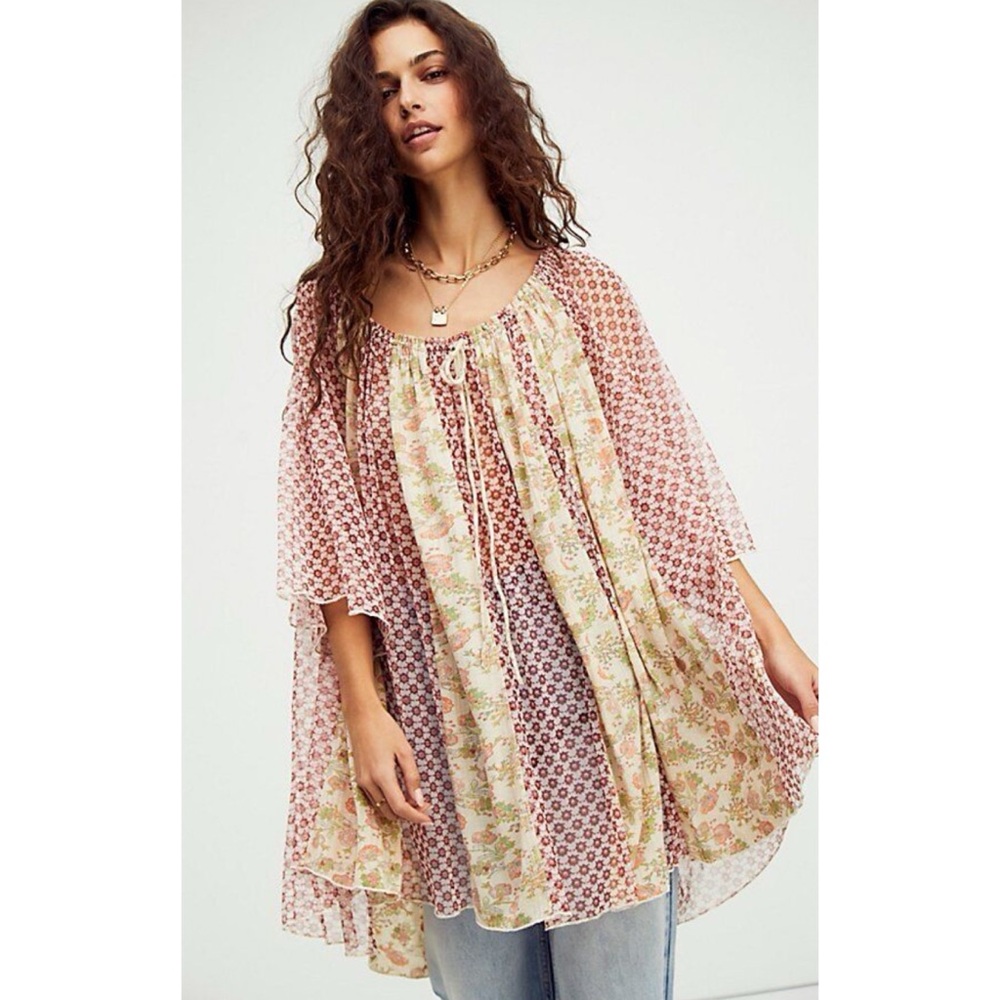 Free People Because I Love You Boho Tunic‎ Size Medium